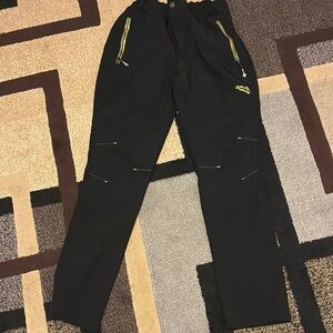 Black Cargo Pants with Straight Leg Design - almost new - 27” inseam